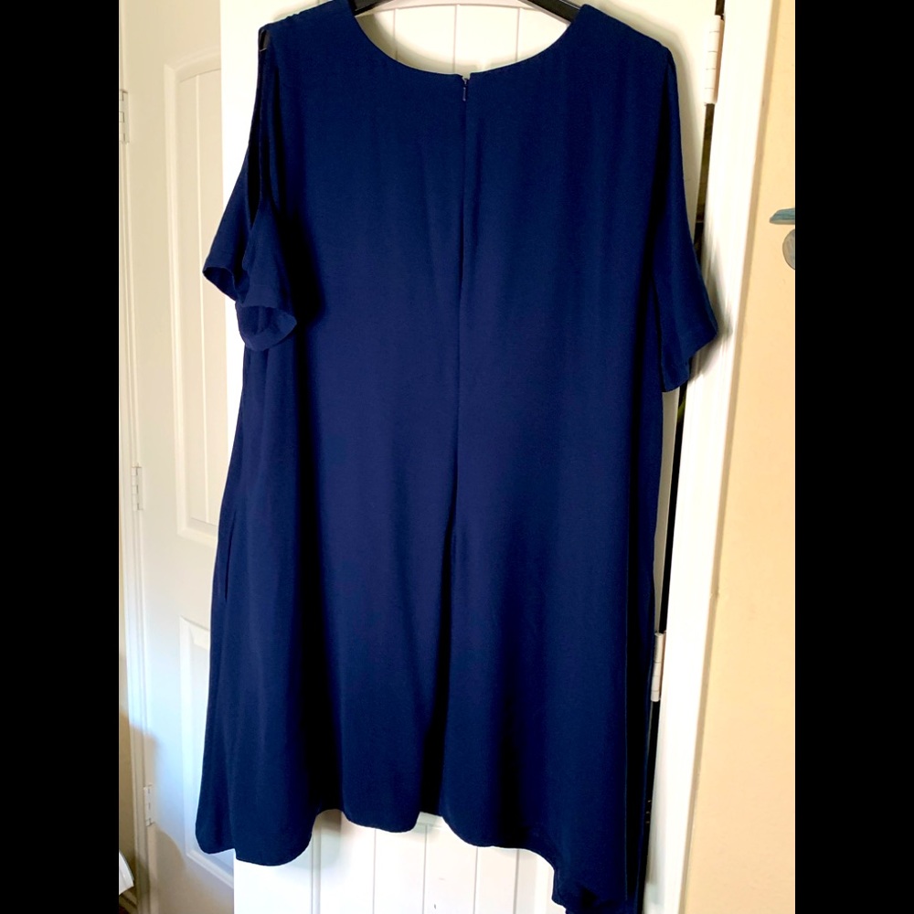 Sejour beautiful navy dress from Nordstrom.